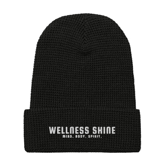 Wellness Shine Brand Embroidered Waffle Beanie - Wellness Shine