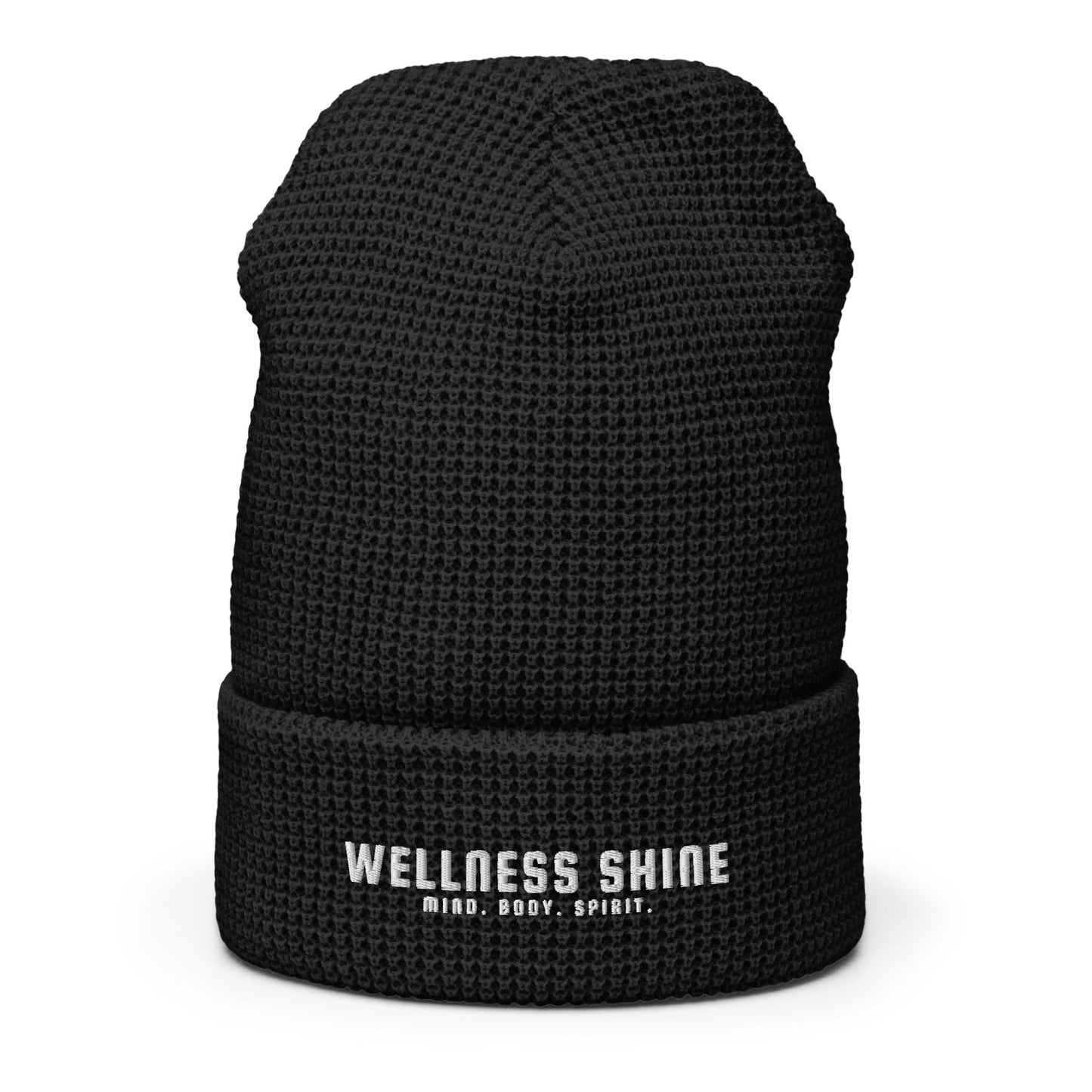 Wellness Shine Brand Embroidered Waffle Beanie - Wellness Shine