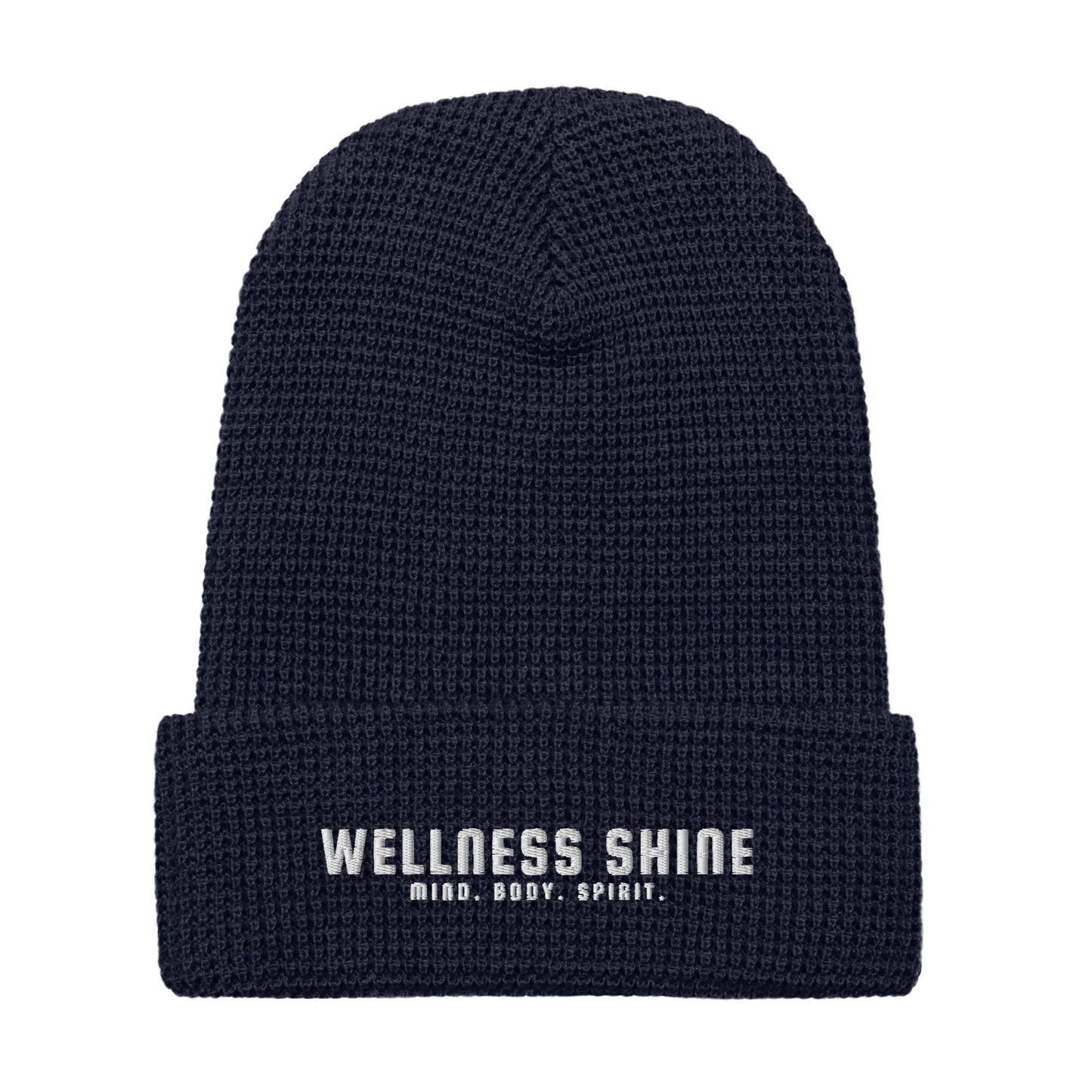 Wellness Shine Brand Embroidered Waffle Beanie - Wellness Shine