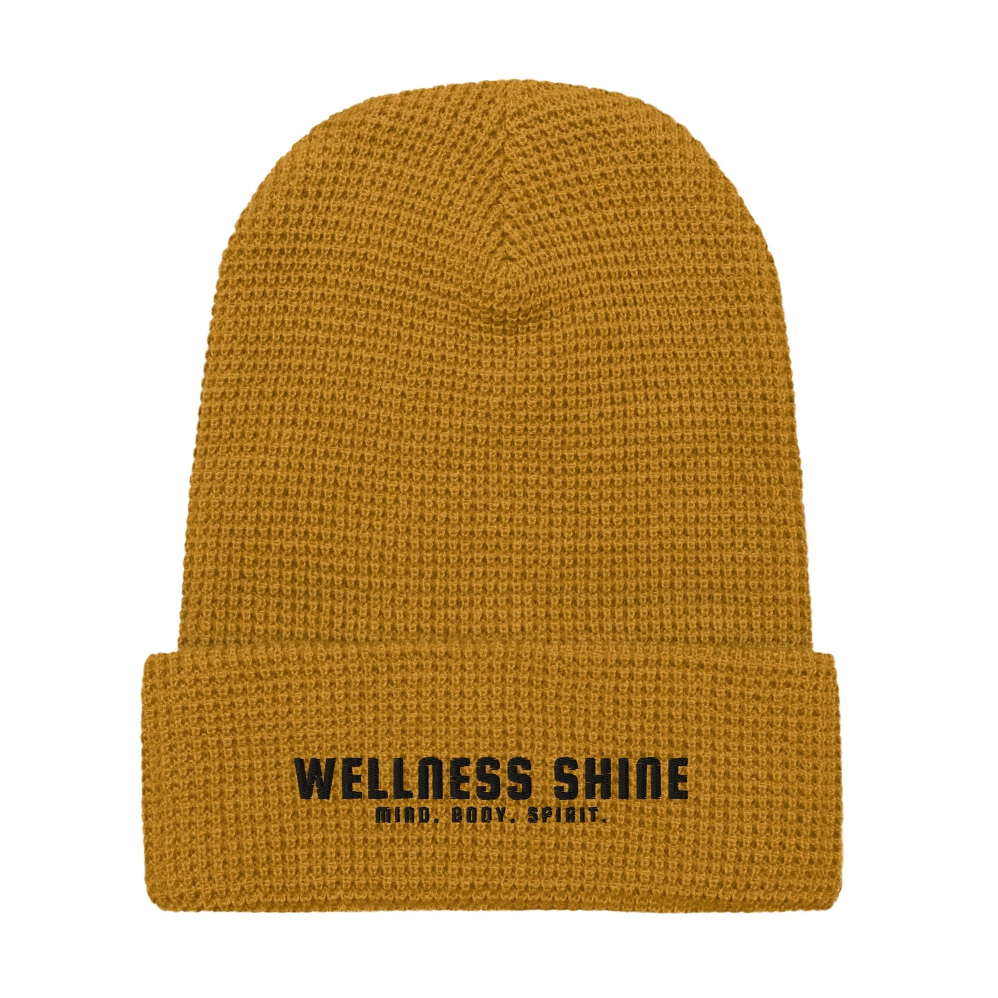 Wellness Shine Brand Embroidered Waffle Beanie - Wellness Shine