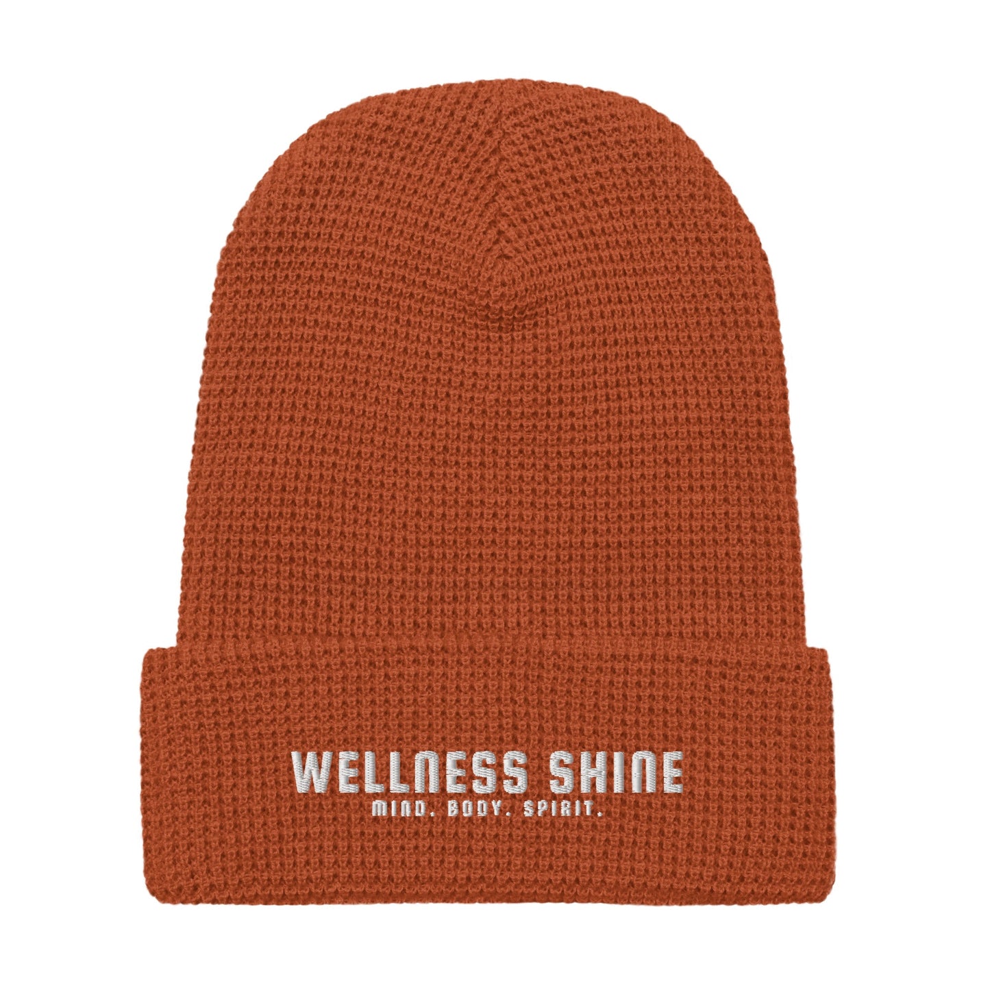 Wellness Shine Brand Embroidered Waffle Beanie - Wellness Shine