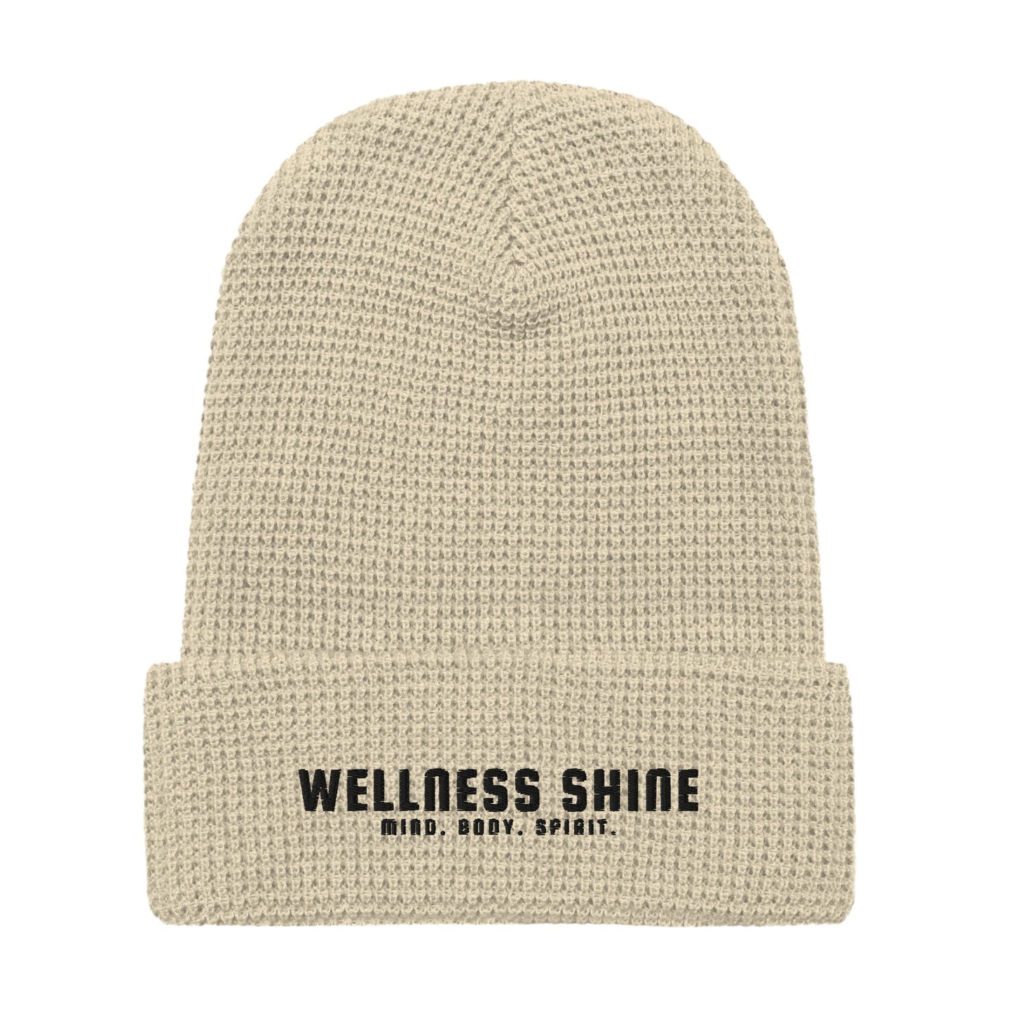 Wellness Shine Brand Embroidered Waffle Beanie - Wellness Shine