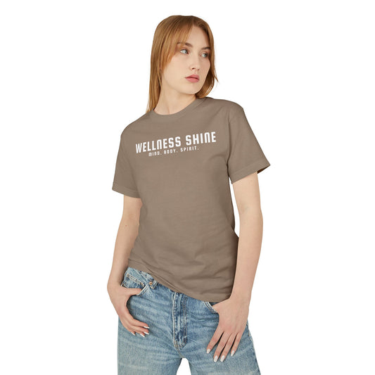 Wellness Shine Brand Garment - Dyed Heavyweight Cotton Tee - Wellness Shine