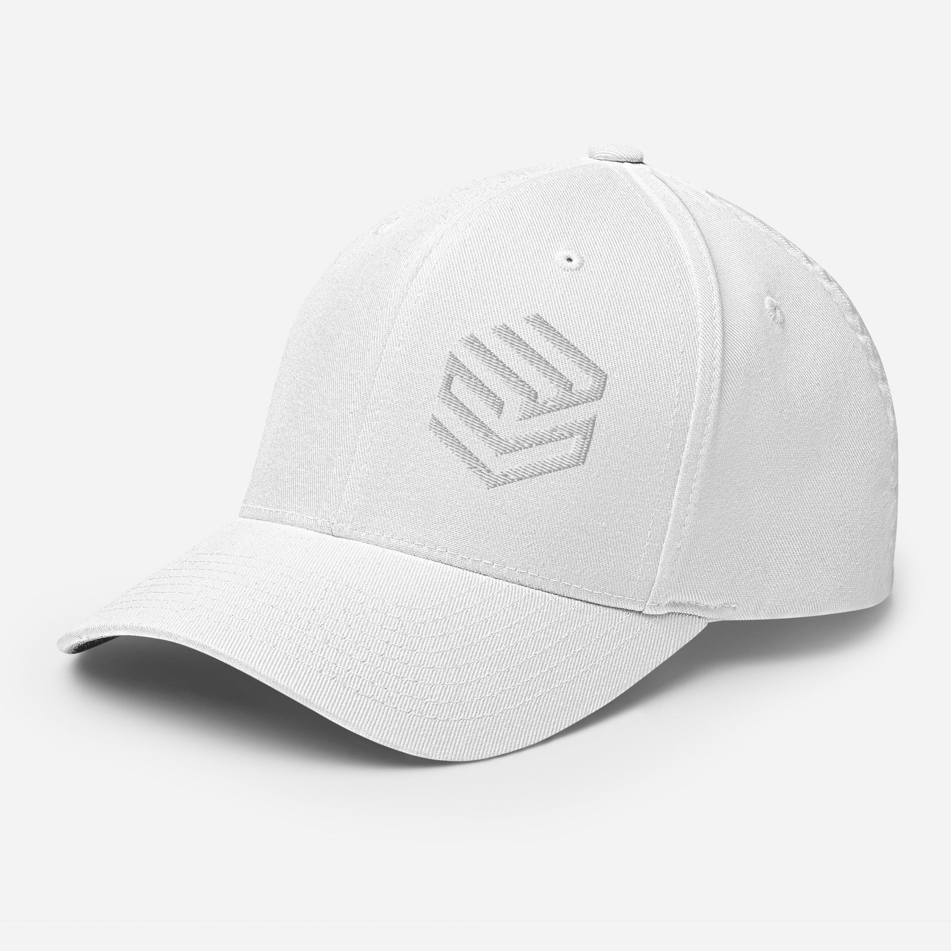 Wellness Shine Fitness Fitted Hat White Embroidery - Wellness Shine