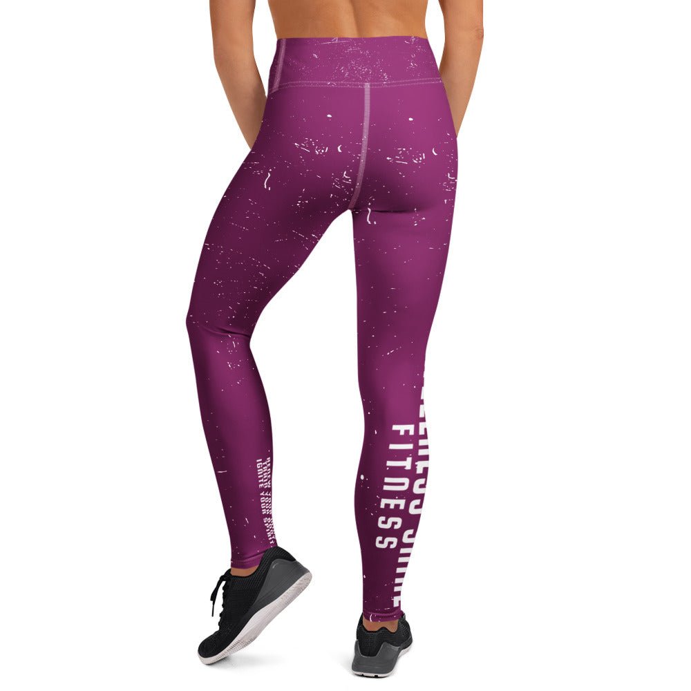 Wellness Shine Fitness Yoga Leggings, Fuchsia Splatter - Wellness Shine