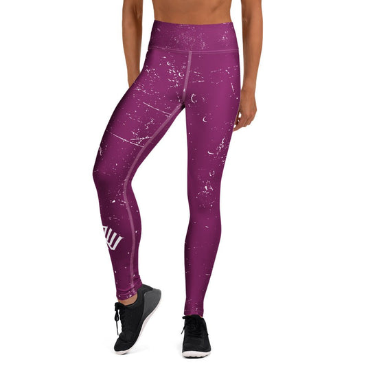 Wellness Shine Fitness Yoga Leggings, Fuchsia Splatter - Wellness Shine