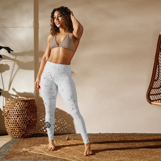 Wellness Shine Yoga Leggings, Grey Splatter - Wellness Shine