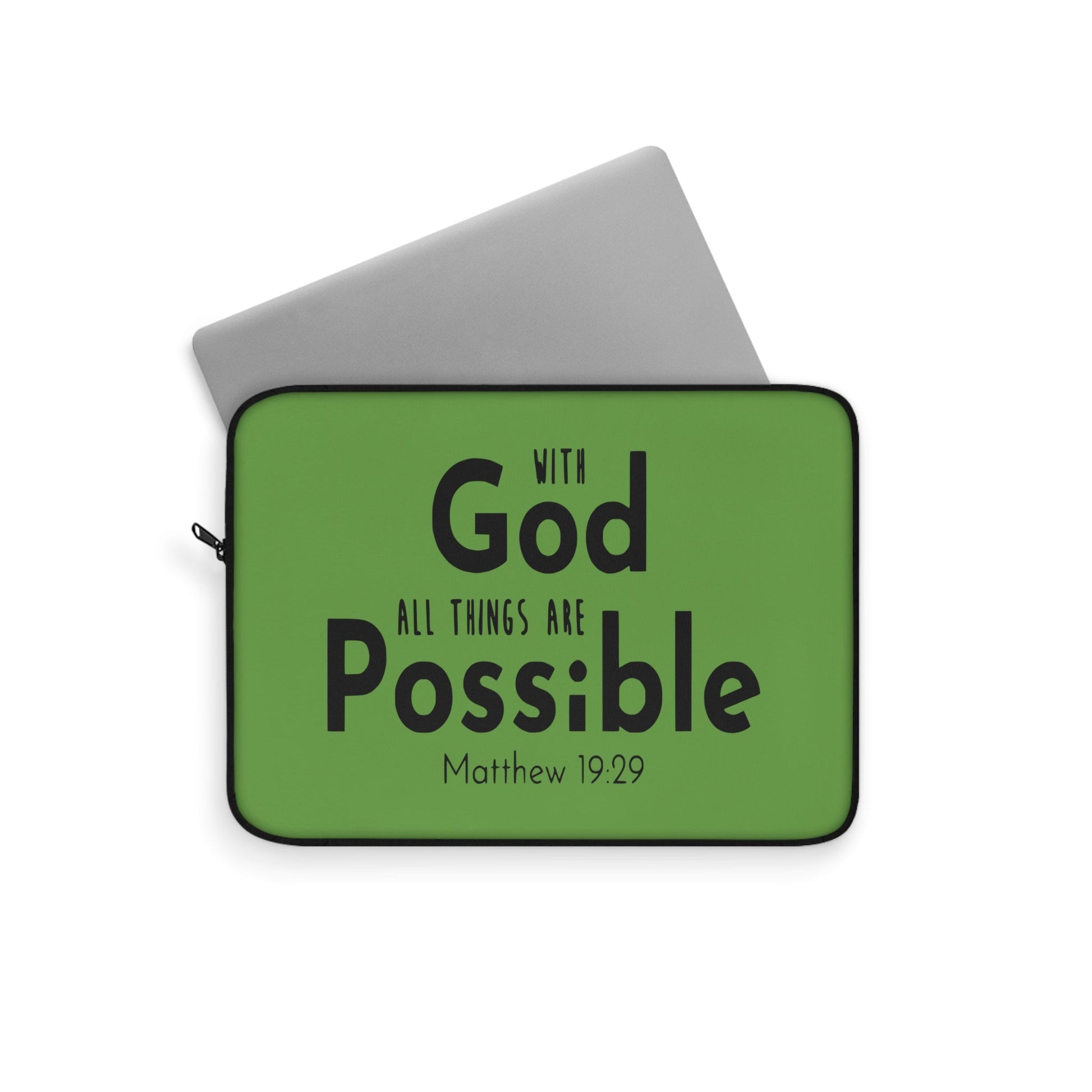 With God All Things Are Possible Laptop Sleeve - Wellness Shine