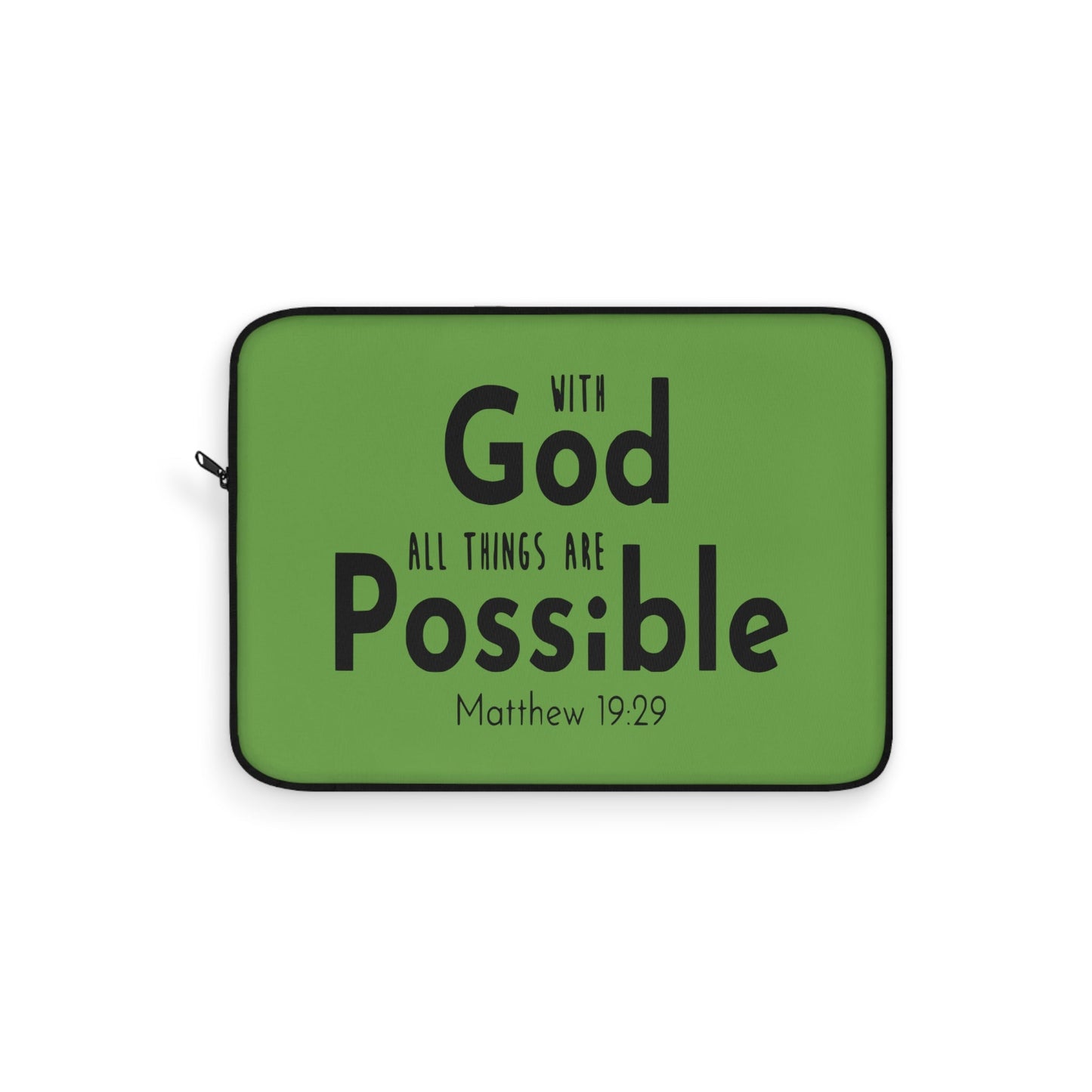 With God All Things Are Possible Laptop Sleeve - Wellness Shine