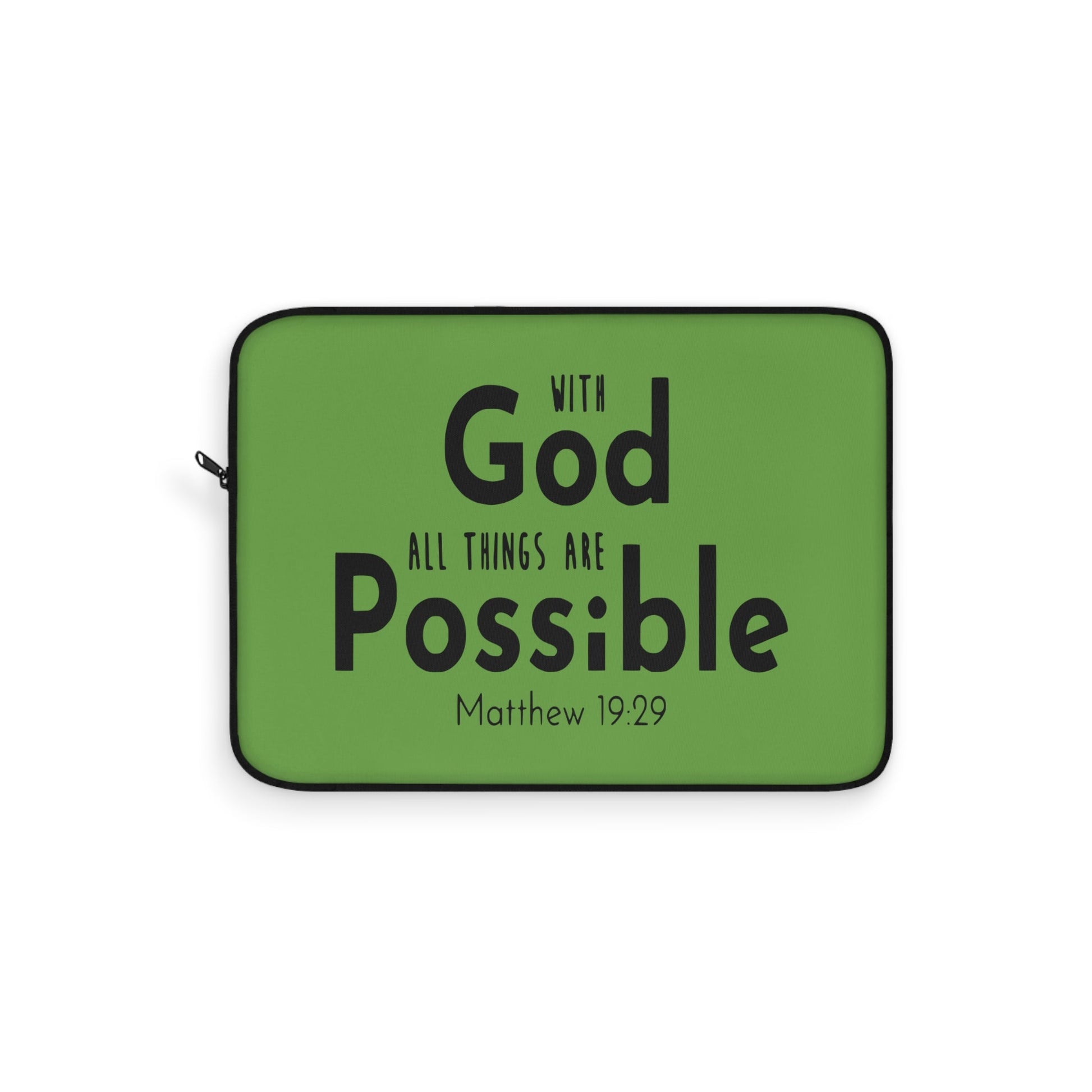With God All Things Are Possible Laptop Sleeve - Wellness Shine